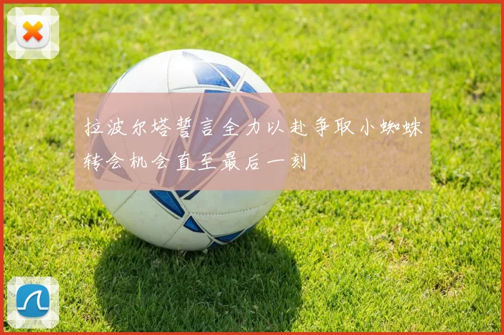 拉波尔塔誓言全力以赴争取小蜘蛛转会机会直至最后一刻